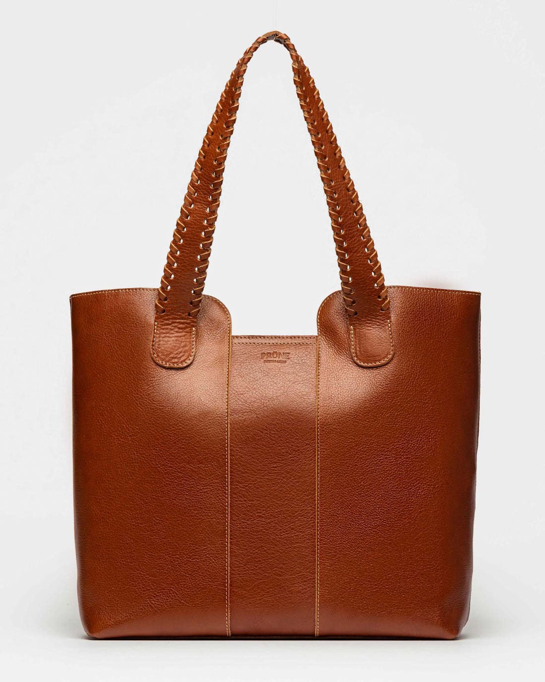 Shopper The Braided en cuero vegetal liso