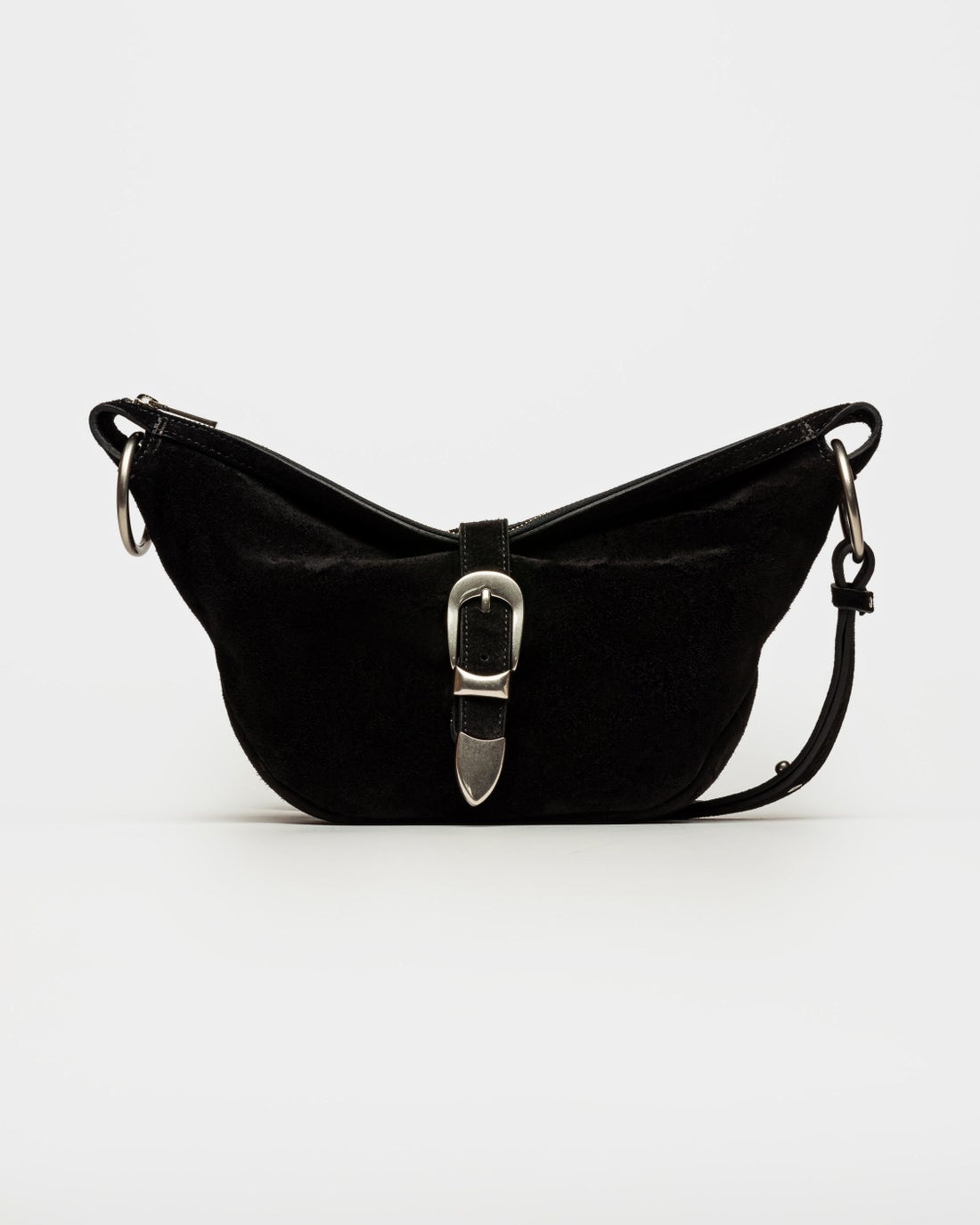 Bandolera Bambu en cuero gamuza