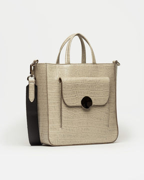 Shopper The Circle en piel de cocodrilo