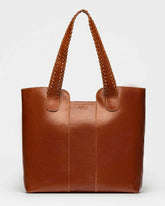 Shopper The Braided en cuero vegetal liso