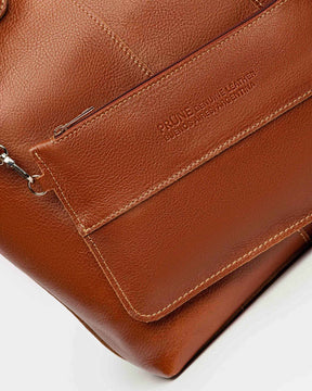 Shopper El Trenzado en piel vegetal lisa