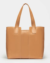 Shopper El Trenzado en piel vegetal lisa