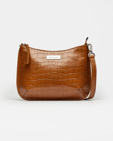 Bandolera de Mia en piel de cocodrilo