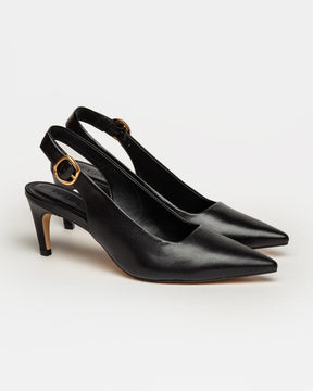 Stiletto Milan en cuero liso