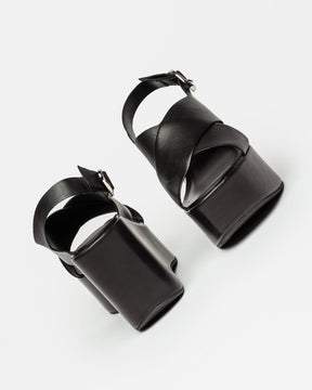 Sandalias altas Eloisa en piel lisa