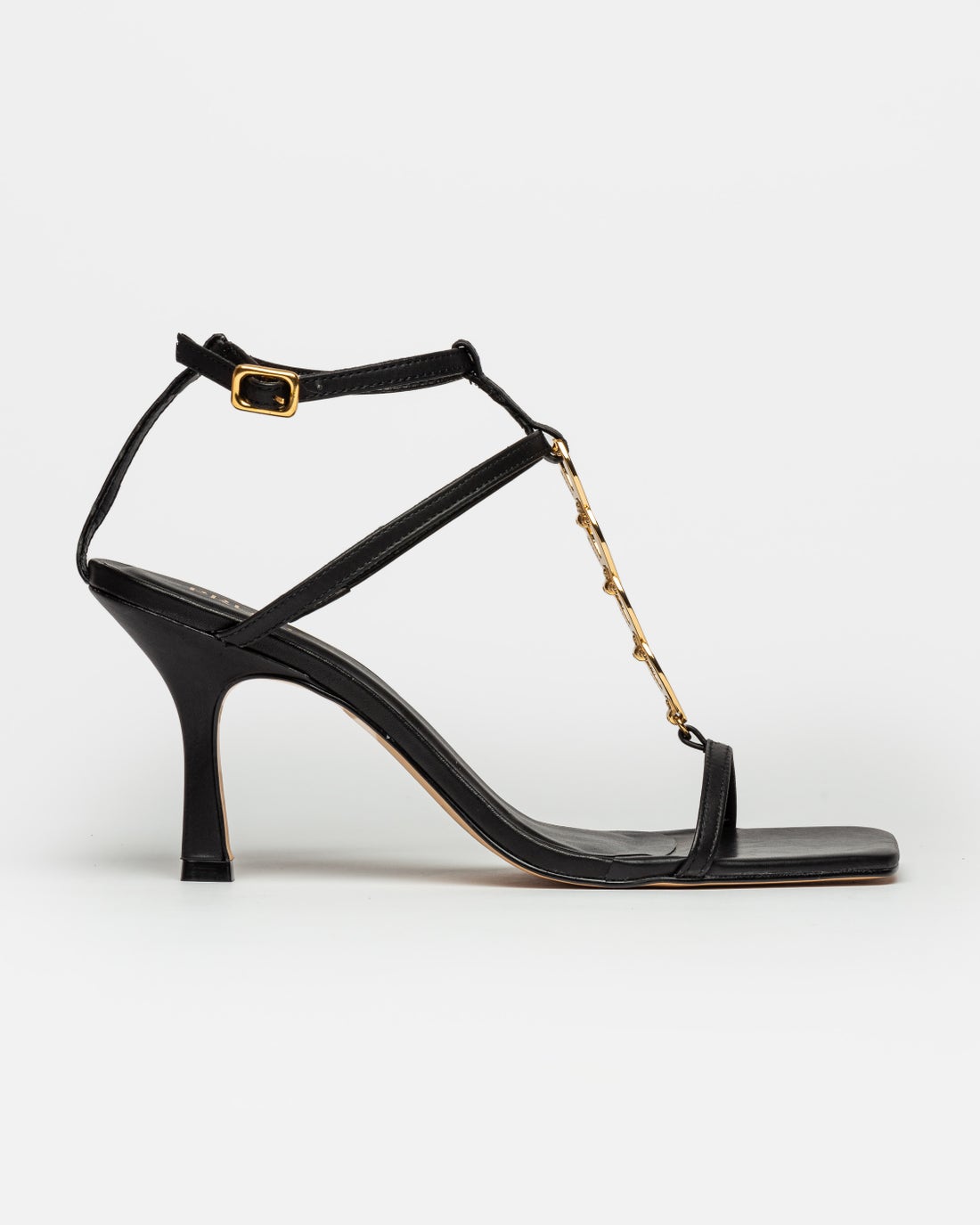 Sandalias altas Goldie en piel lisa