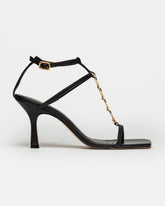 Sandalias altas Goldie en piel lisa