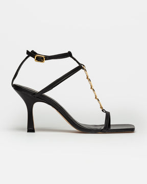 Sandalias altas Goldie en piel lisa