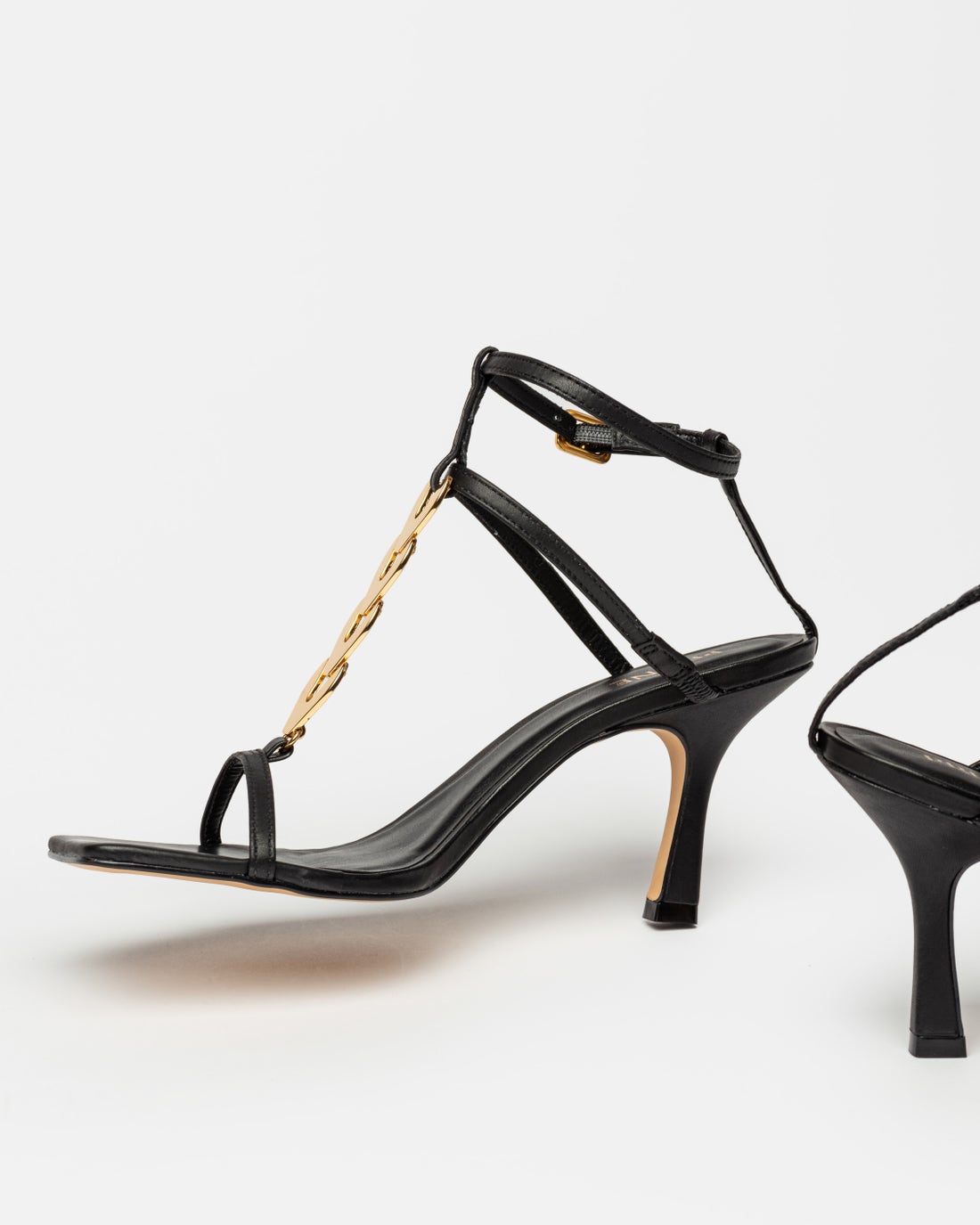 Sandalias altas Goldie en piel lisa