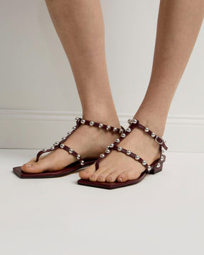 Sandalias bajas Aurora en piel lisa