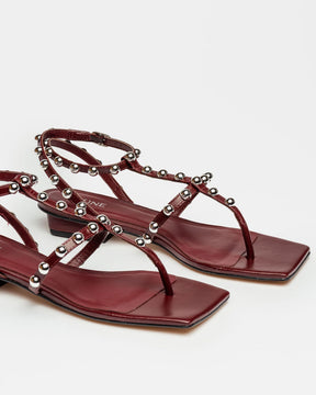 Sandalias bajas Aurora en piel lisa