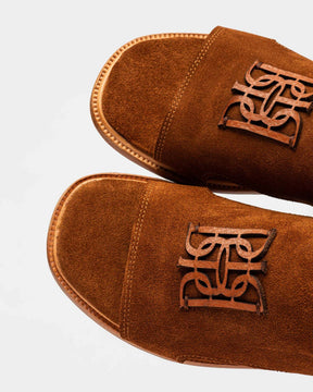 Flat Monogram en gamuza